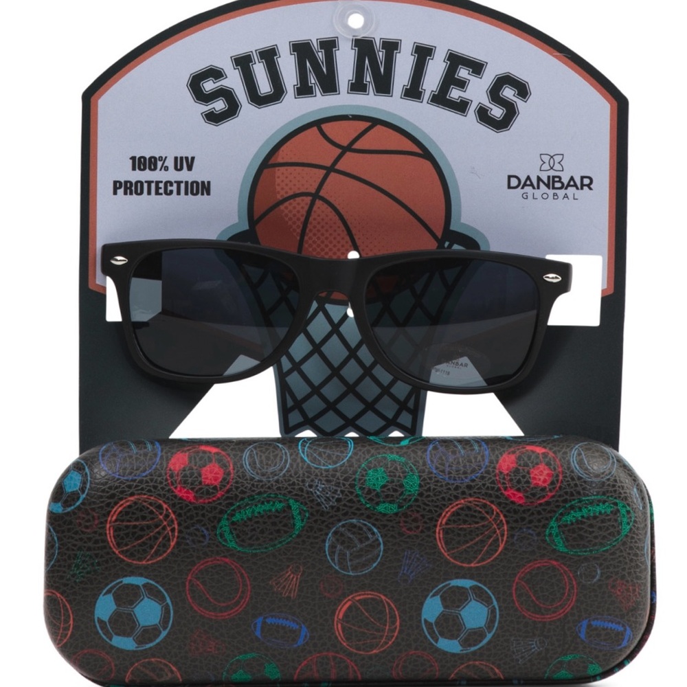 Danbar Kids Black Sunglasses with Sports Case